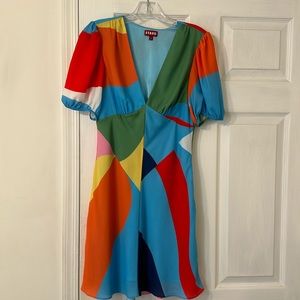 NEVER WORN Colorful STAUD dress size 6